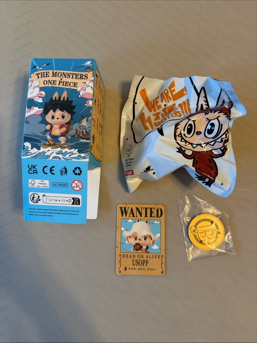 POP MART One Piece The Monsters Blind Box Usopp Open Box but New in Bag